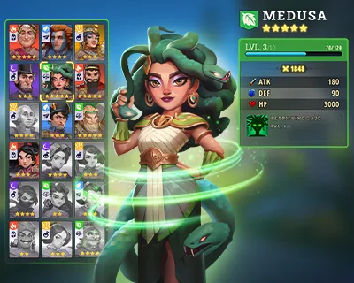 Heldenauswahl mit Medusa