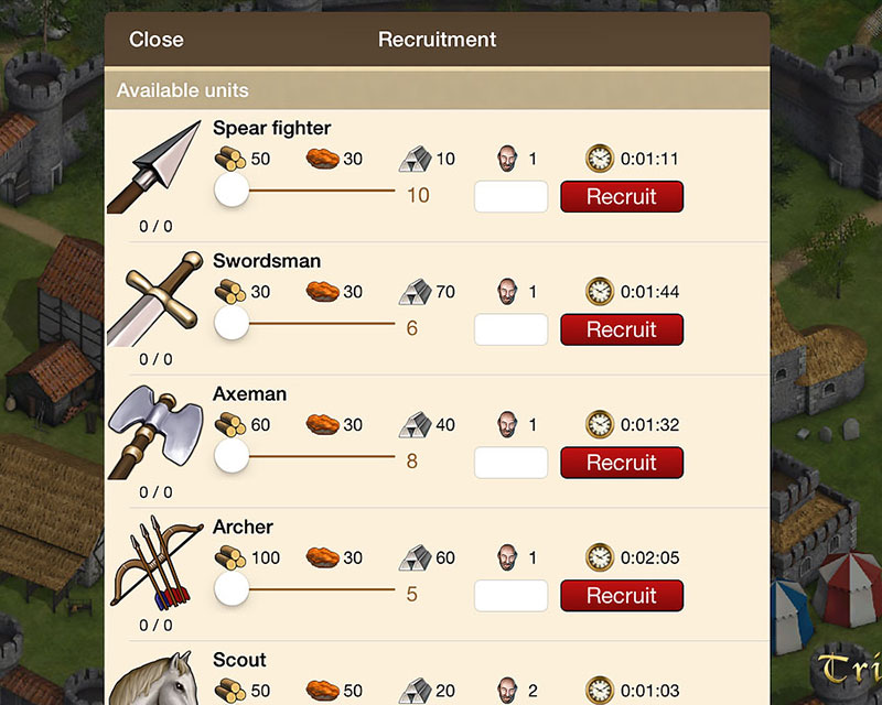 Spielansicht des Strategieklassikers Tribal Wars